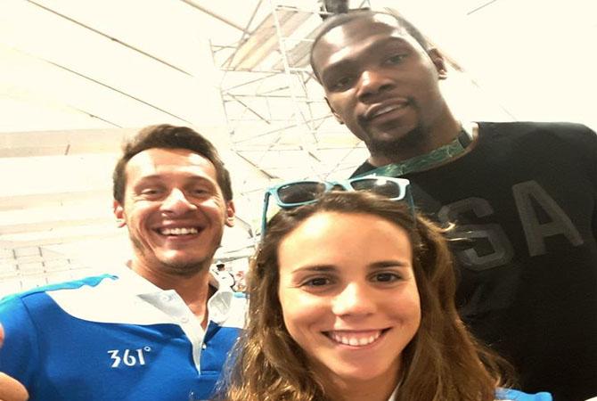 #Rio2016:Η selfie της Βουρνά με τον Ντουράντ (pic)