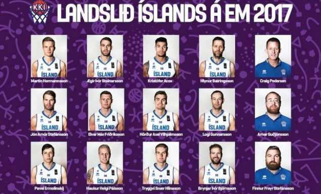 Η 12αδα της Ισλανδίας για το Ευρωμπάσκετ