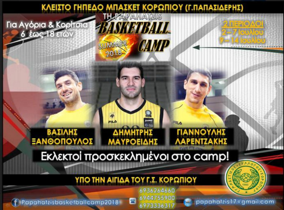Δυο υποτροφίες για το camp «TH. PAPAHATZIS BASKETBALL CAMP»
