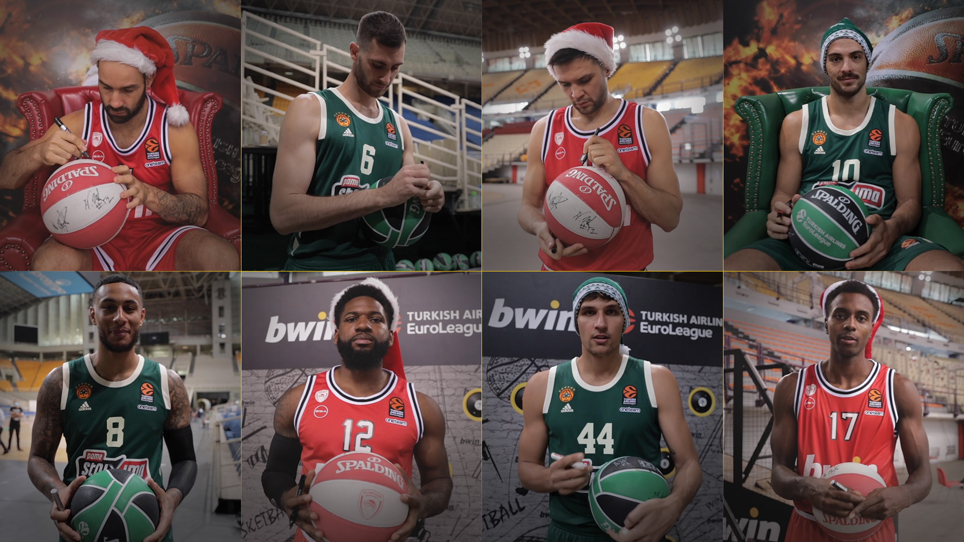 Χριστουγεννιάτικα δώρα και ευχές από την bwin και τους παίκτες Ολυμπιακού, Παναθηναϊκού (vids)