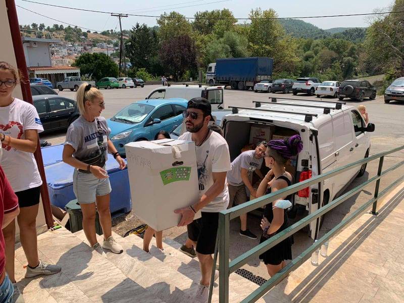 Επέστρεψε η εθελοντική αποστολή του Μακεδονικού από τα πυρόπληκτα χωριά της Β.Εύβοιας